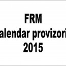 Calendar provizoriu 2015